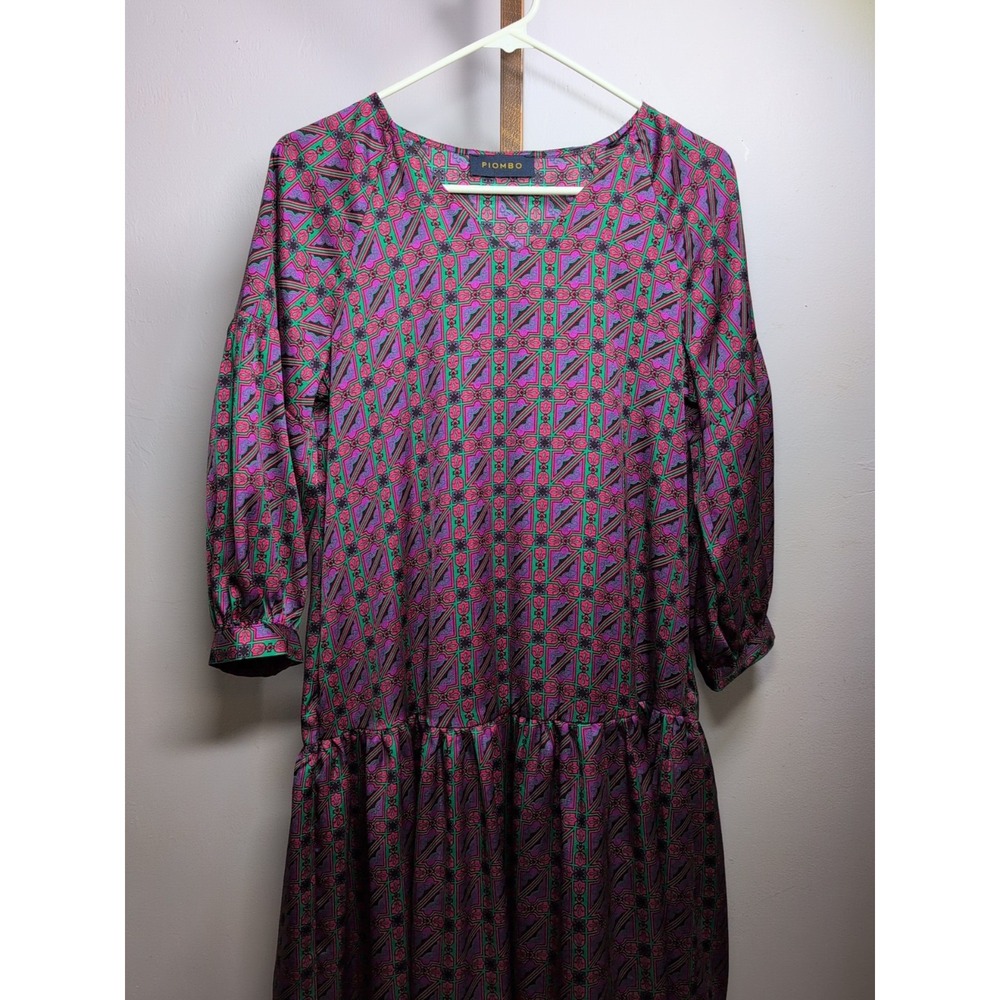 Piombo Midi Dress Multicolor 3/4-in Sleeve 100% Polyester
